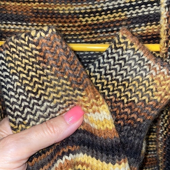 Mouchette EUC Large Open front Knit Striped Cardigan - Picture 7 of 8